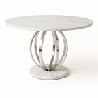 DANNA DINING TABLE WHITE MARBLE TOP