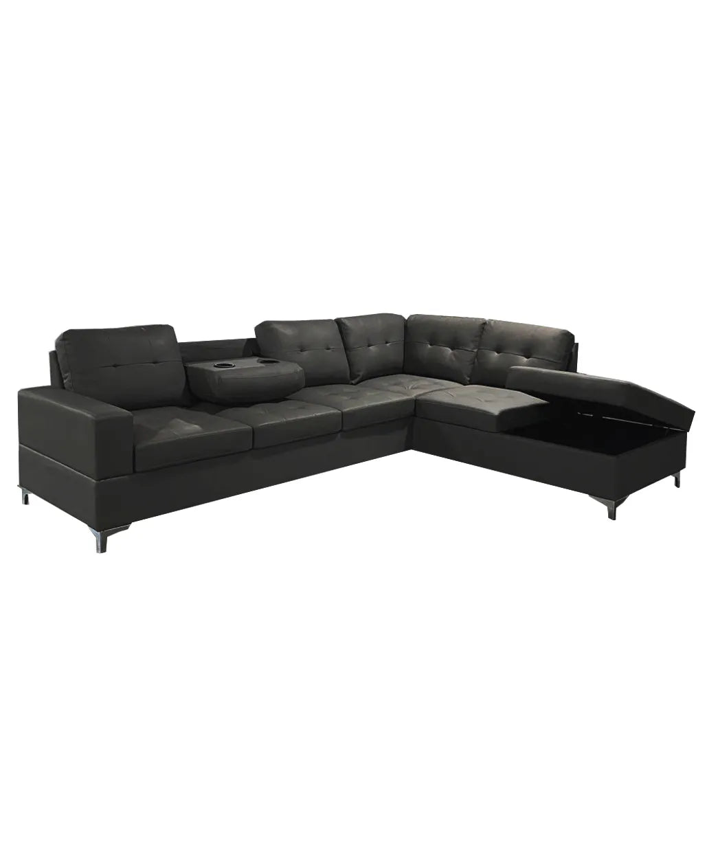 Antonella Sectional Black Left