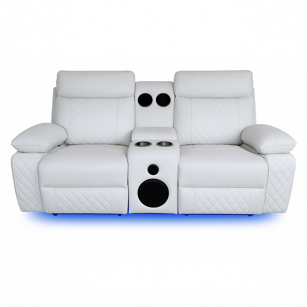 BALTIMORE POWER RECLINER LOVESEAT WHITE