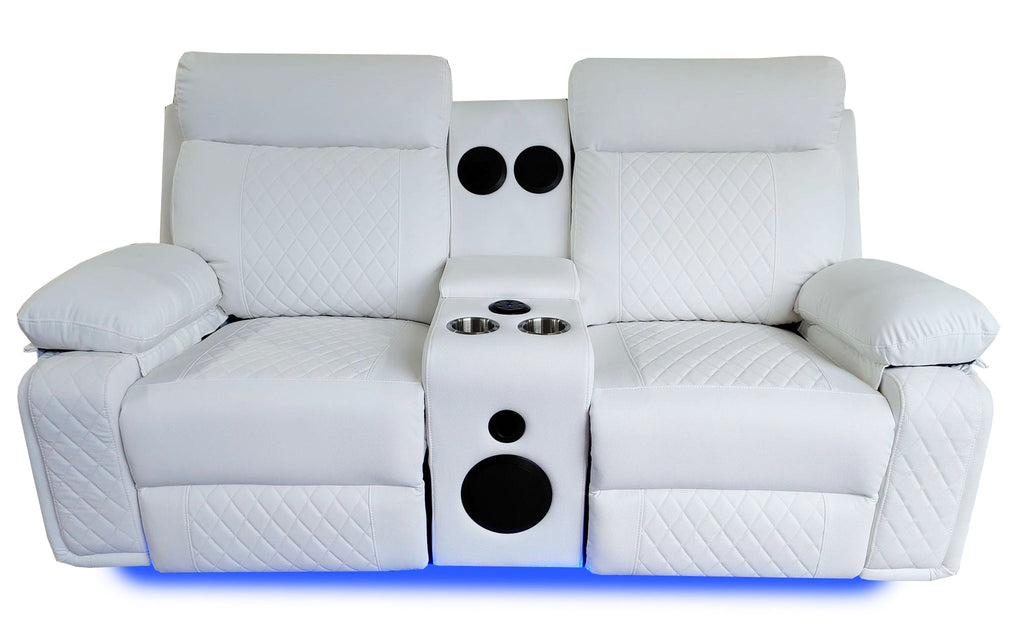 BALTIMORE POWER RECLINER SOFA SET WHITE