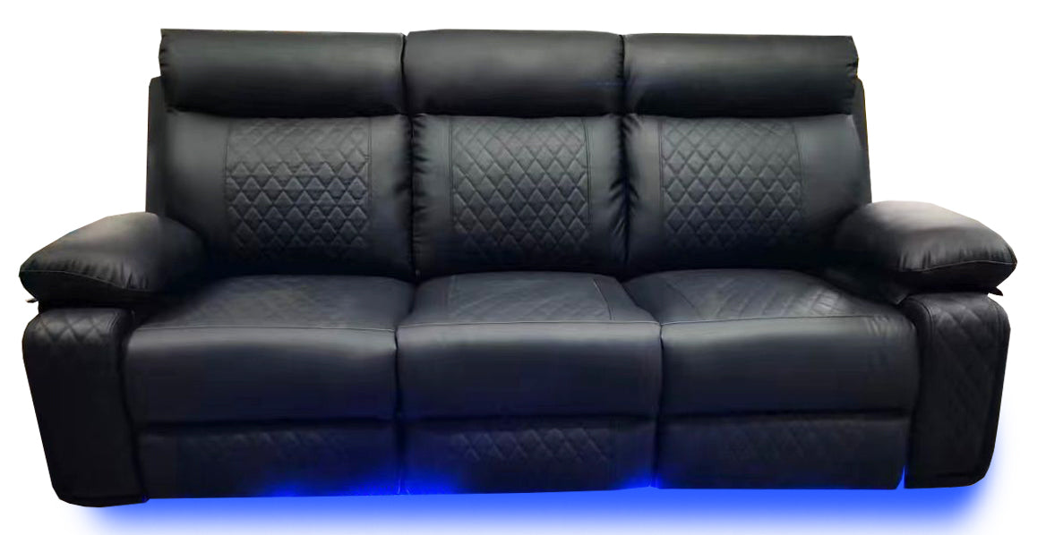 BALTIMORE POWER RECLINER SOFA SET BLACK
