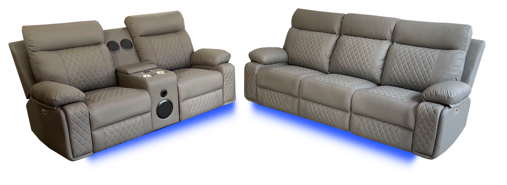 BALTIMORE POWER RECLINER SOFA SET GREY