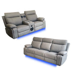 BALTIMORE POWER RECLINER SOFA SET GREY