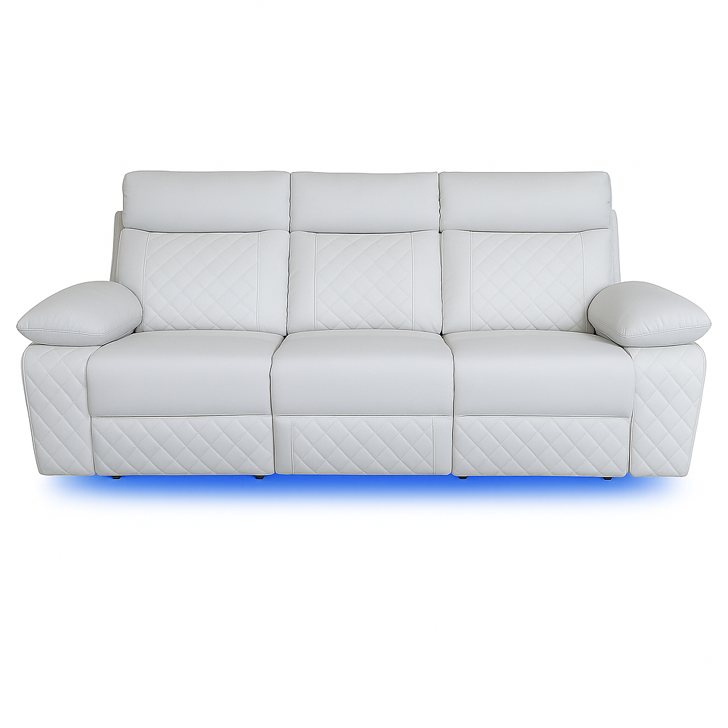 BALTIMORE POWER RECLINER SOFA WHITE