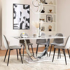 BELI DINING TABLE WHITE MARBLE TOP