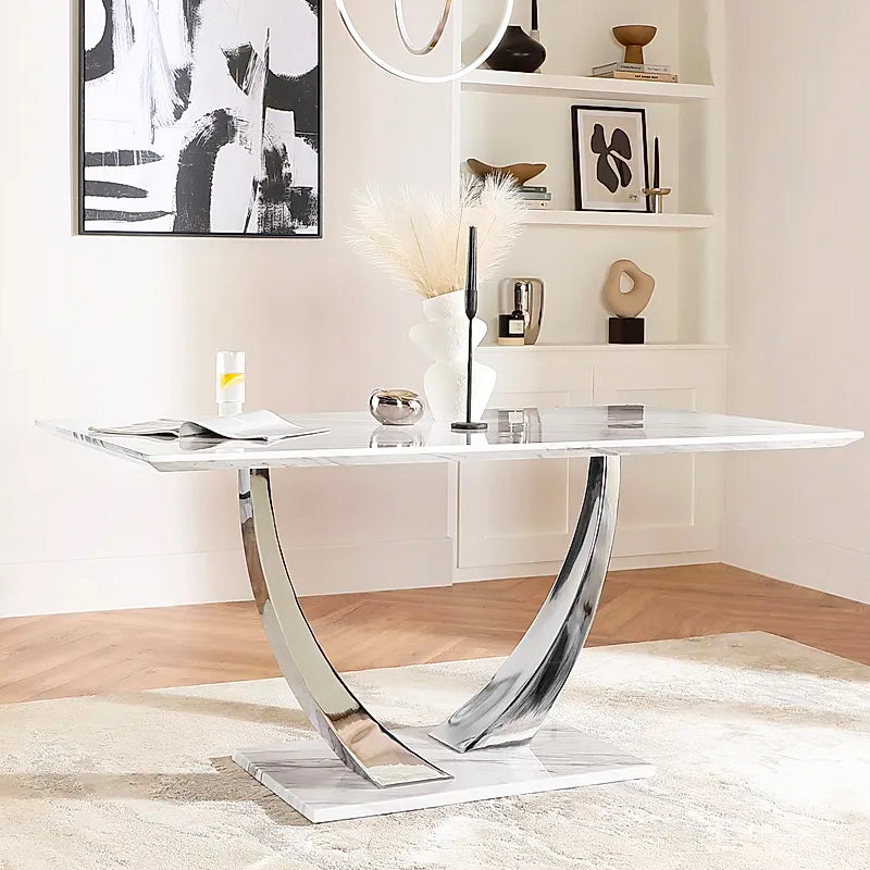 BELI DINING TABLE GREY MARBLE TOP