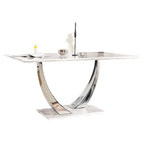 BELI DINING TABLE WHITE MARBLE TOP