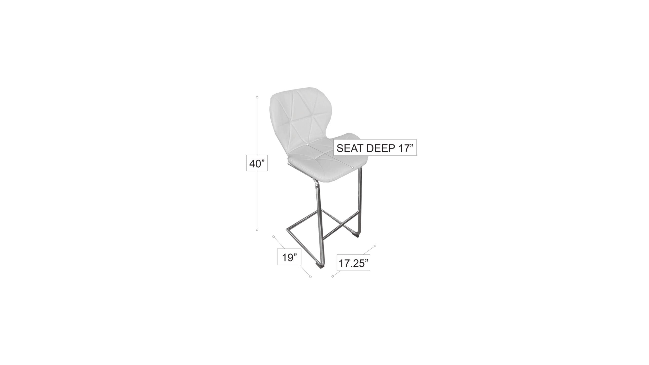 Crystal Barstool Black