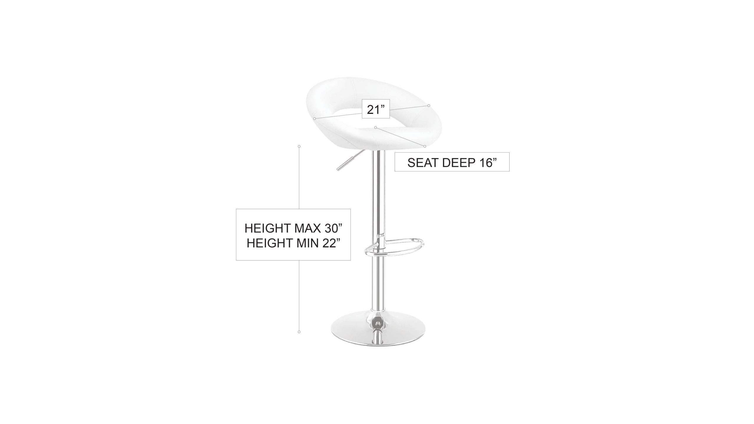 Donut Barstool White