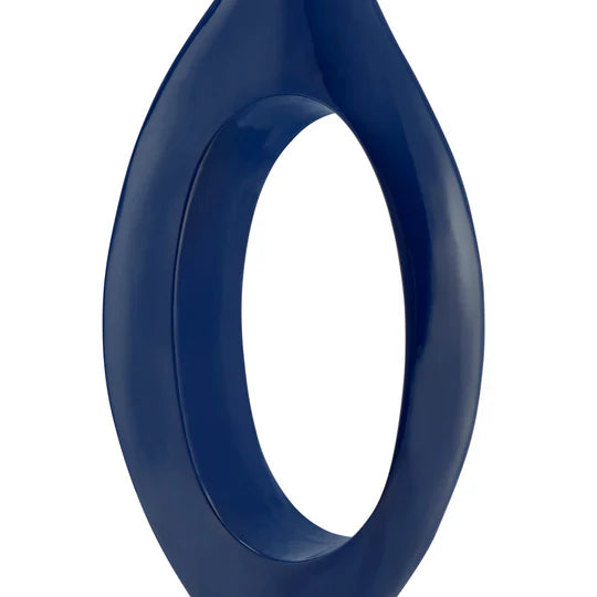 Trombone Vase // Small Navy