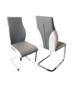 Crystal Dining Chair Grey & White