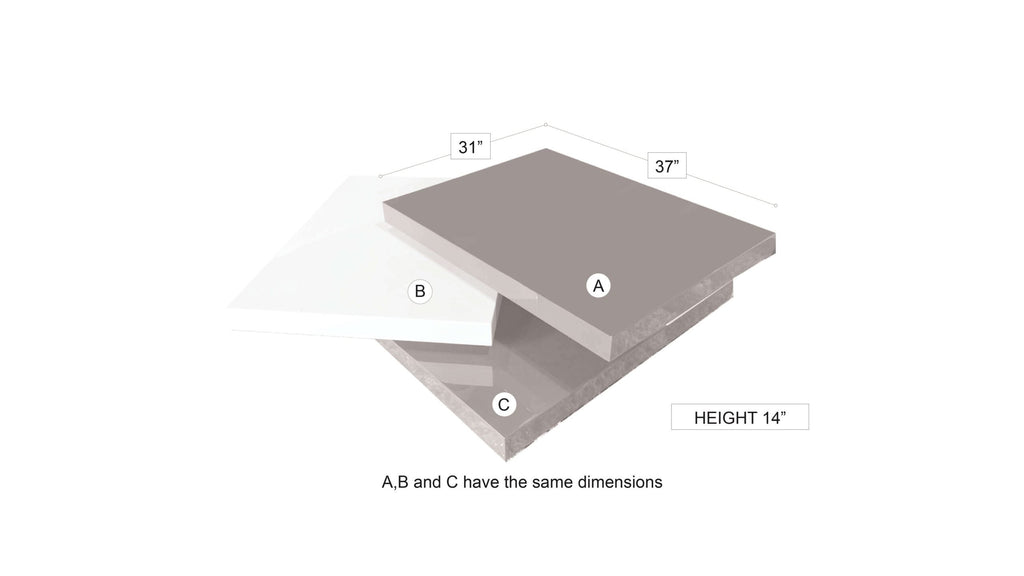 Amsterdam Coffee Table white and Black