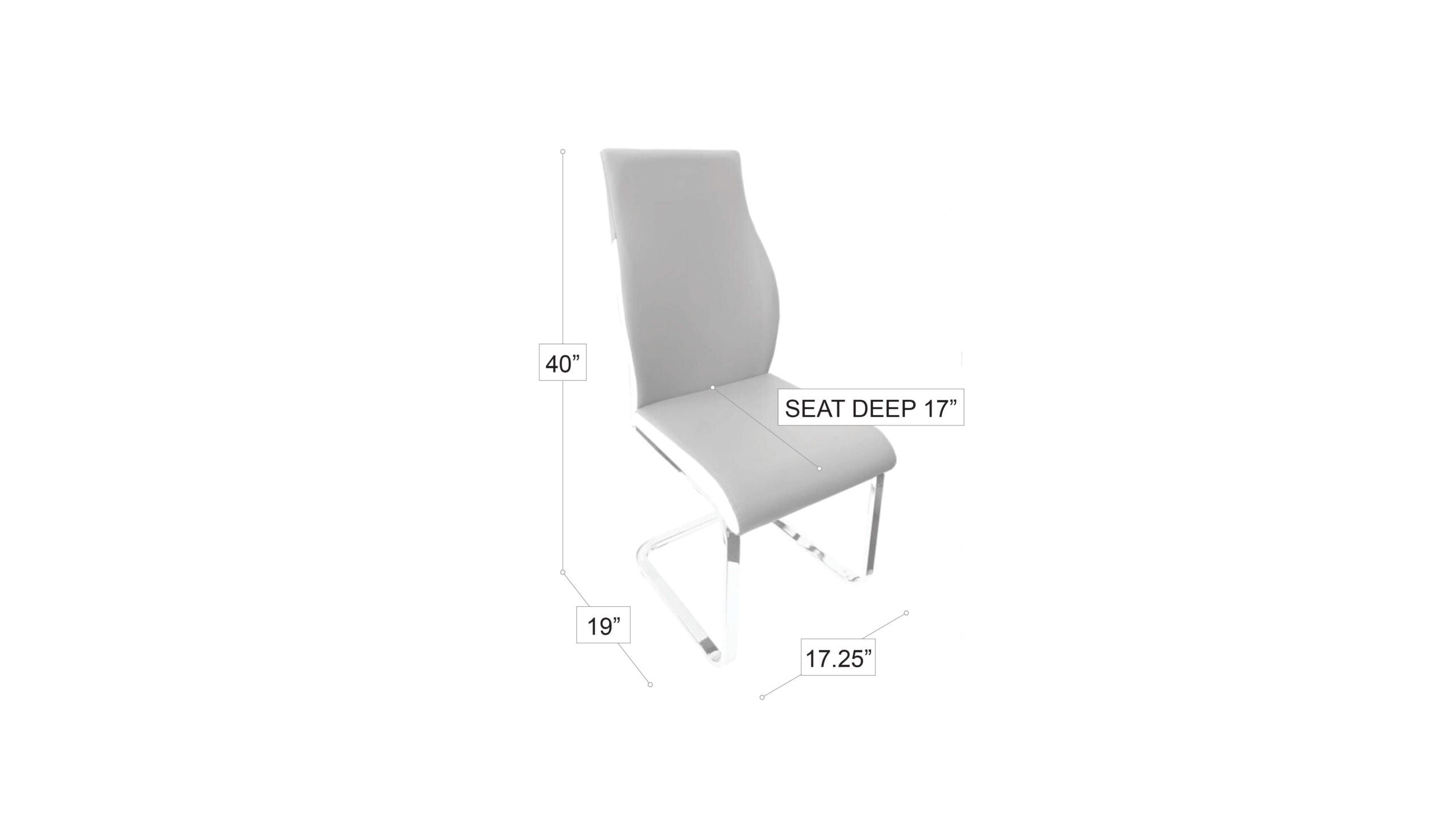 Crystal Dining Chair Grey & White