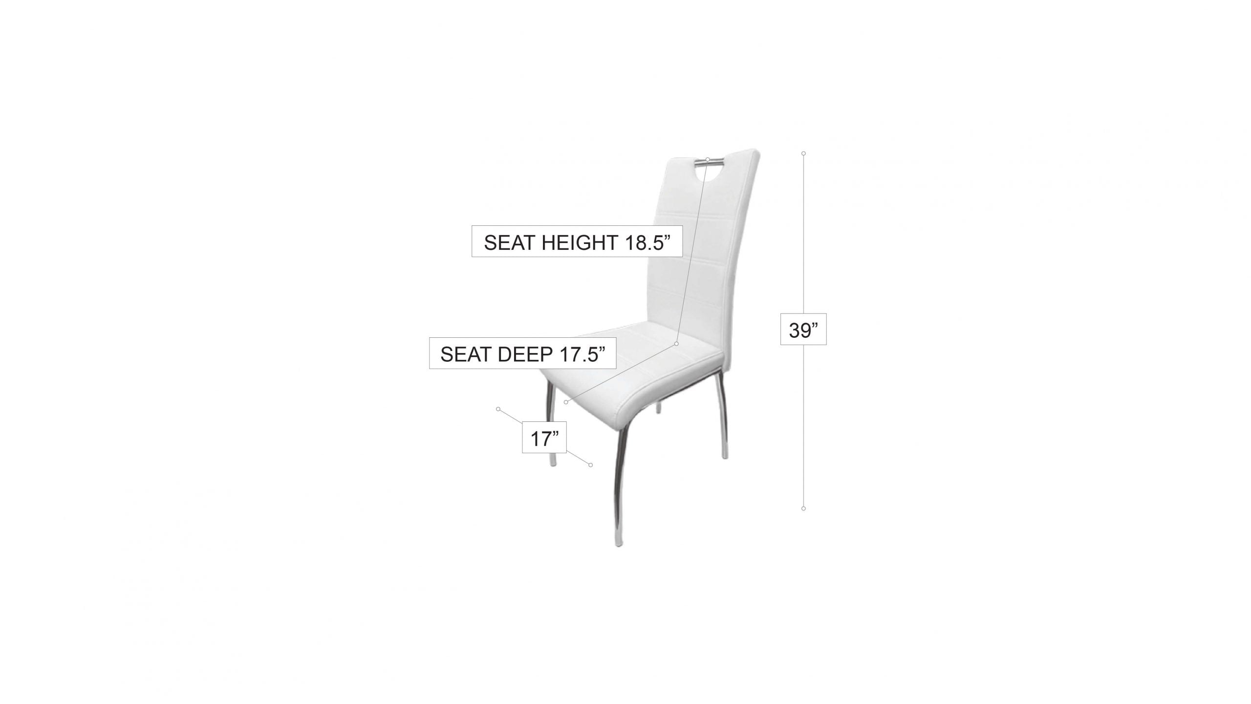 Detroit Dining Chair White 6724