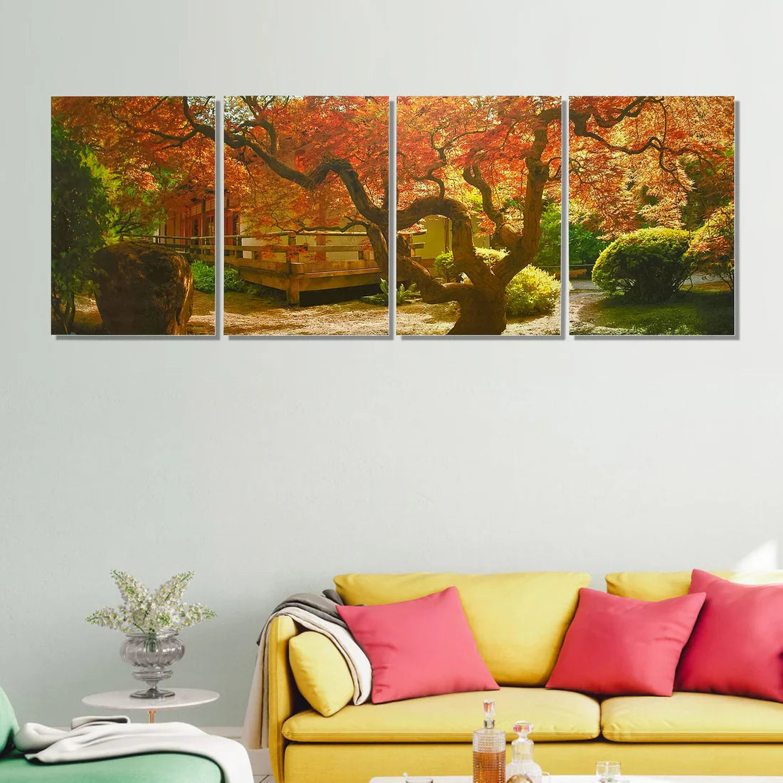 FAF1047ABCD  AUTUMN ARTWORK Art Print In Wooden Base 2