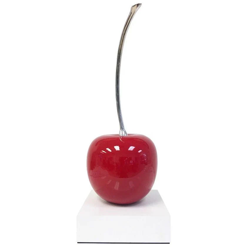 G703 CERICE Red Cherry Sculpture with Base 
