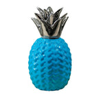 G739 PINEAPPLE Ceramic Turquoise and Silver  1