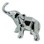 G741 BRIO Elephant Statue Silver Modern Decor 1