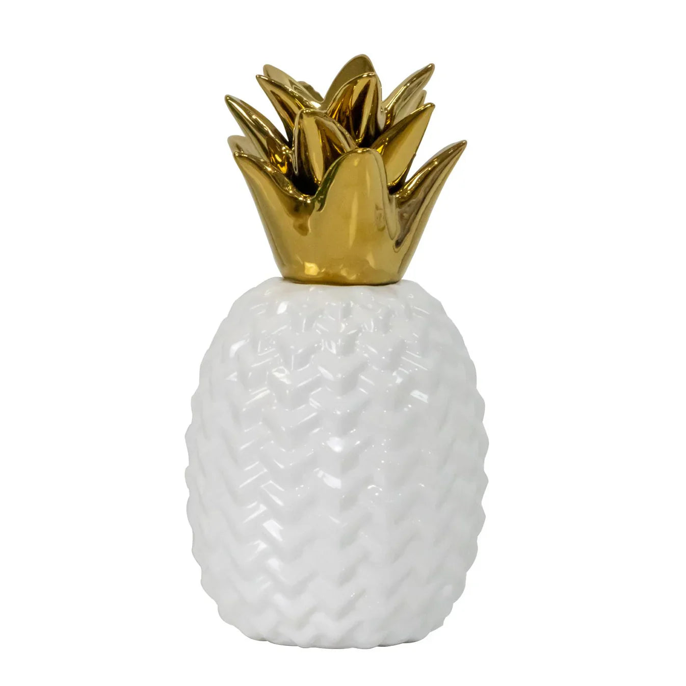 G773 PINEAPPLE Ceramic White and Gold 