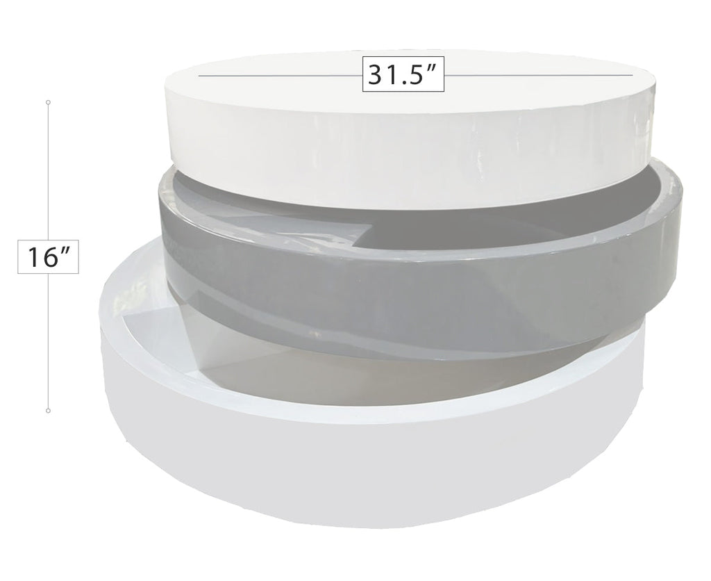 Ovvo Coffee Table WHT|GRY|WHT
