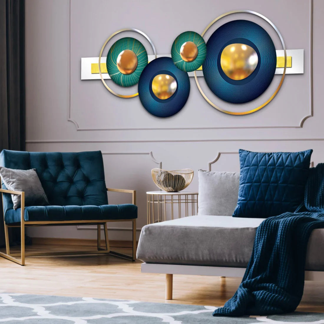 PALC-24 ARVO 3D Gold Round Acrylic Mirror Prints 2