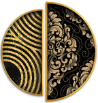 PALC-35 ORYX 3D Circles & Arabesques Acrylic Mirror Prints 1