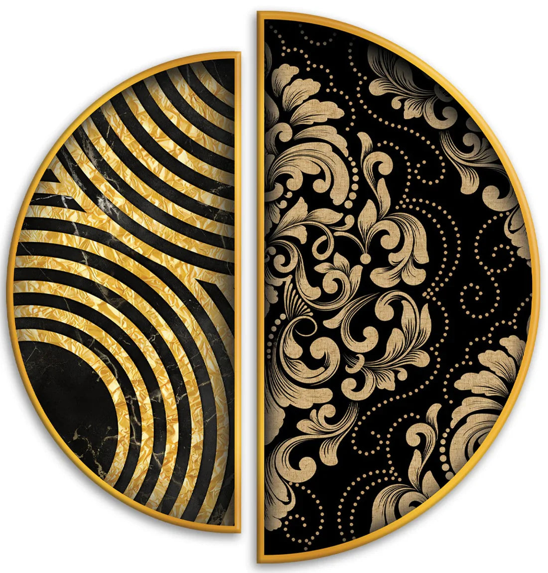 PALC-35 ORYX 3D Circles & Arabesques Acrylic Mirror Prints 1
