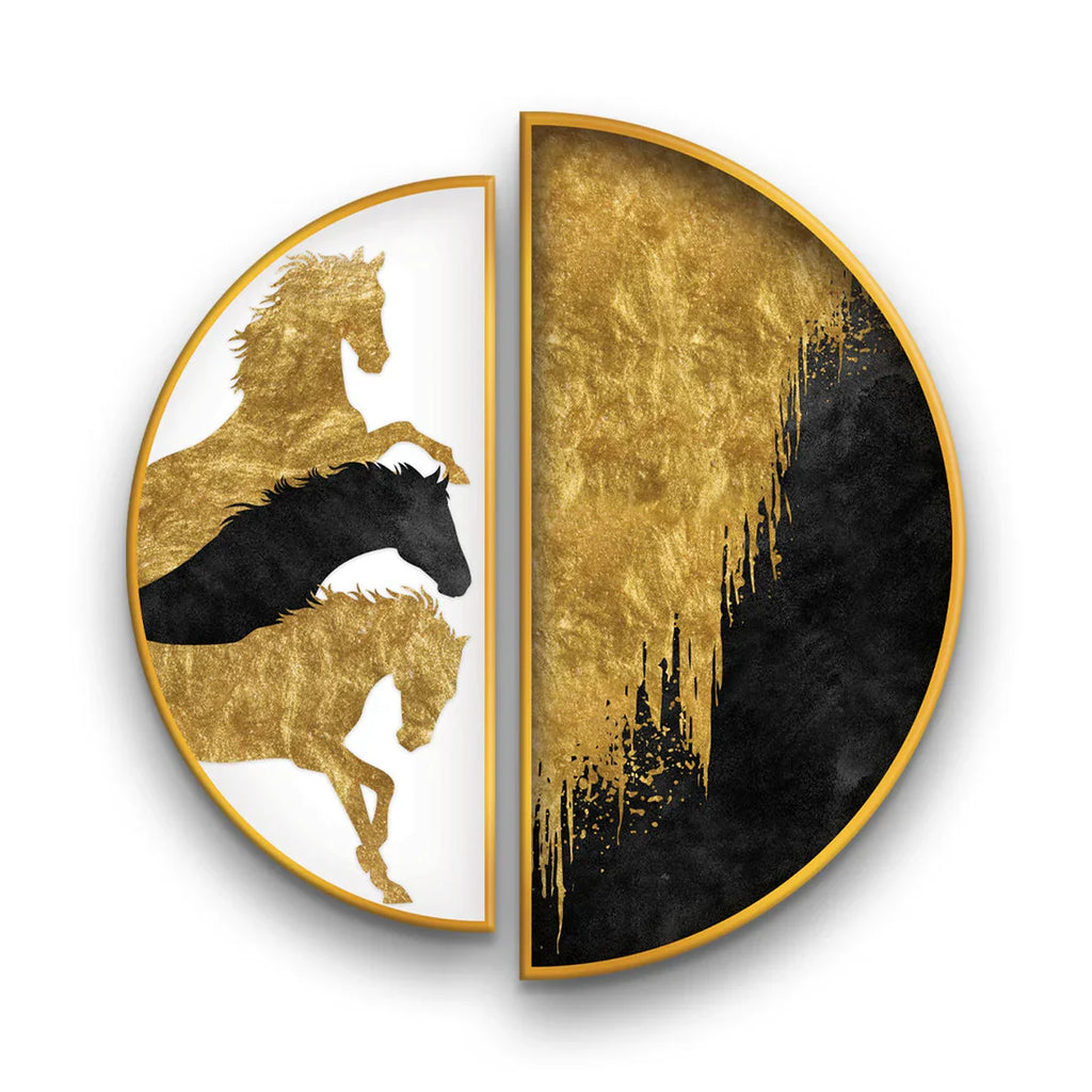 PALC-39 PYRA 3D Rodeo Horses Acrylic Mirror Prints 1