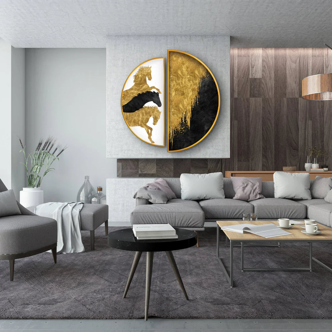 PALC-39 PYRA 3D Rodeo Horses Acrylic Mirror Prints 2