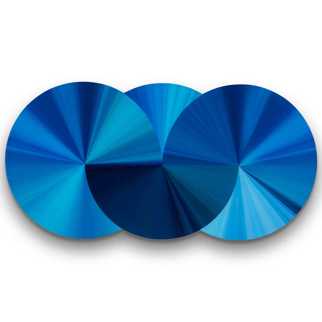 PALC-40 SILOR 3D Blue Geometric Acrylic Mirror Prints 1