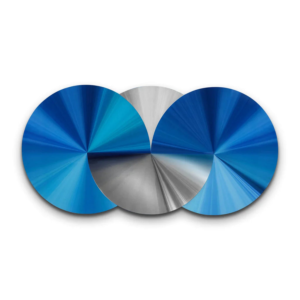 PALC-40 SILOR 3D Blue & Silver Laser Cut Circles Acrylic Prints 1