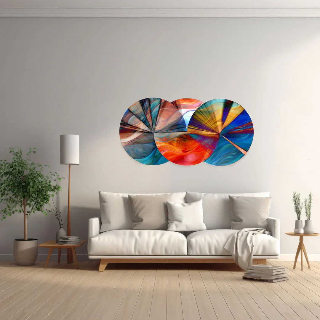 PALC-40 SILOR 3D Multicolor Laser Cut Circles Acrylic Prints 2