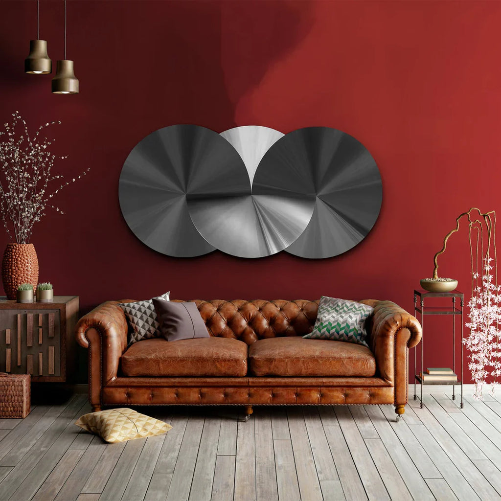 PALC-40 SILOR 3D Silver Laser Cut Circles Acrylic Prints 2