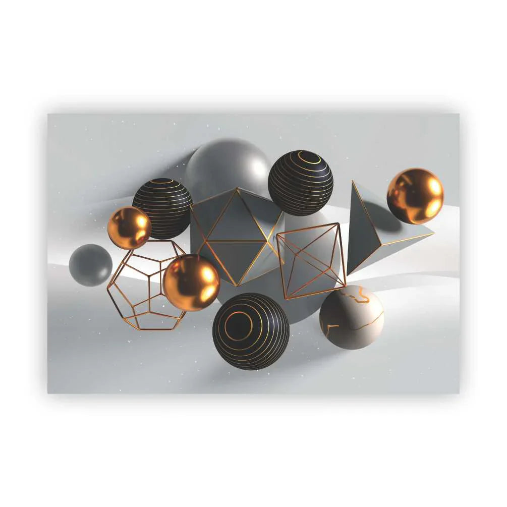PALC-55 REGAL Grey Ornamental Delight Modern Acrylic Wall Art 1
