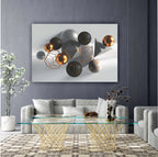 PALC-55 REGAL Grey Ornamental Delight Modern Acrylic Wall Art 2