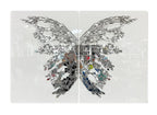 PALC-56 SABI Silver 3D Luxury Butterfly Acrylic Mirror Prints 1