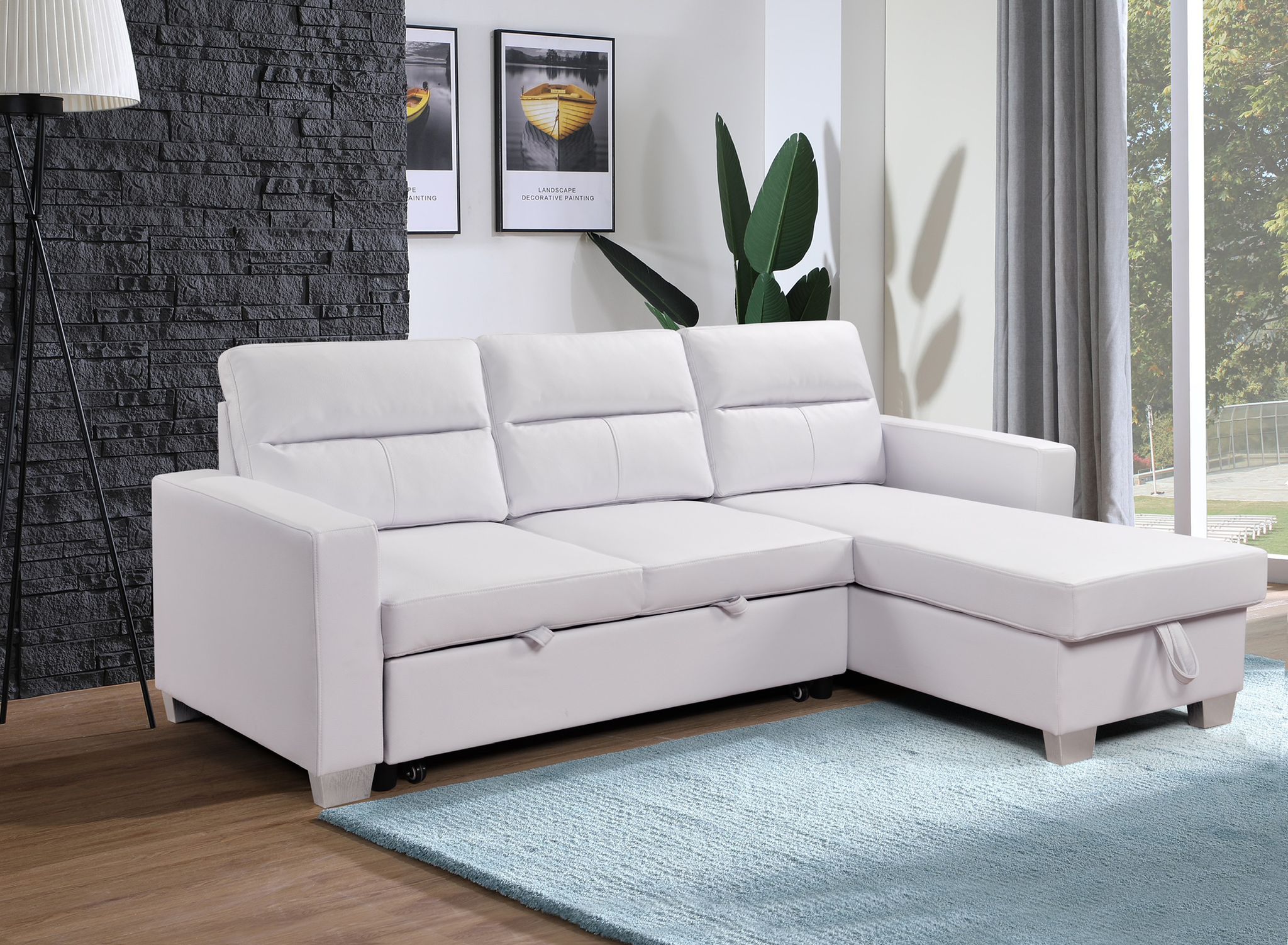 Daniel Reversible Sectional Grey