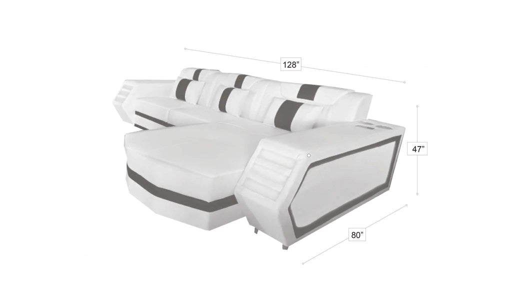 Boa Sectional LED White RIGHT