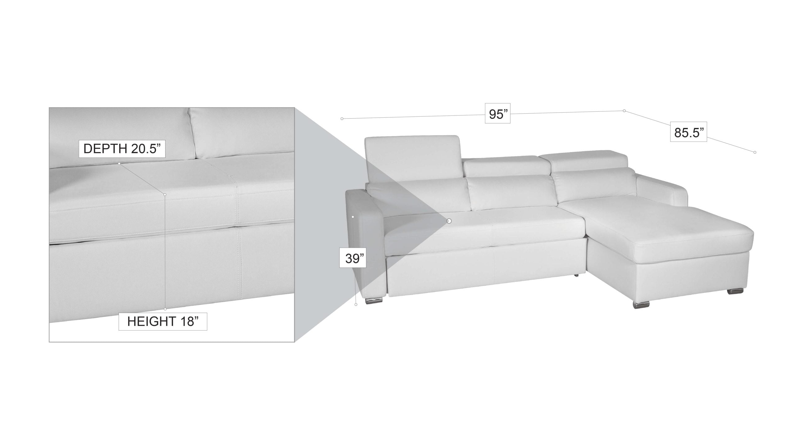 Kahlil Sectional Right grey