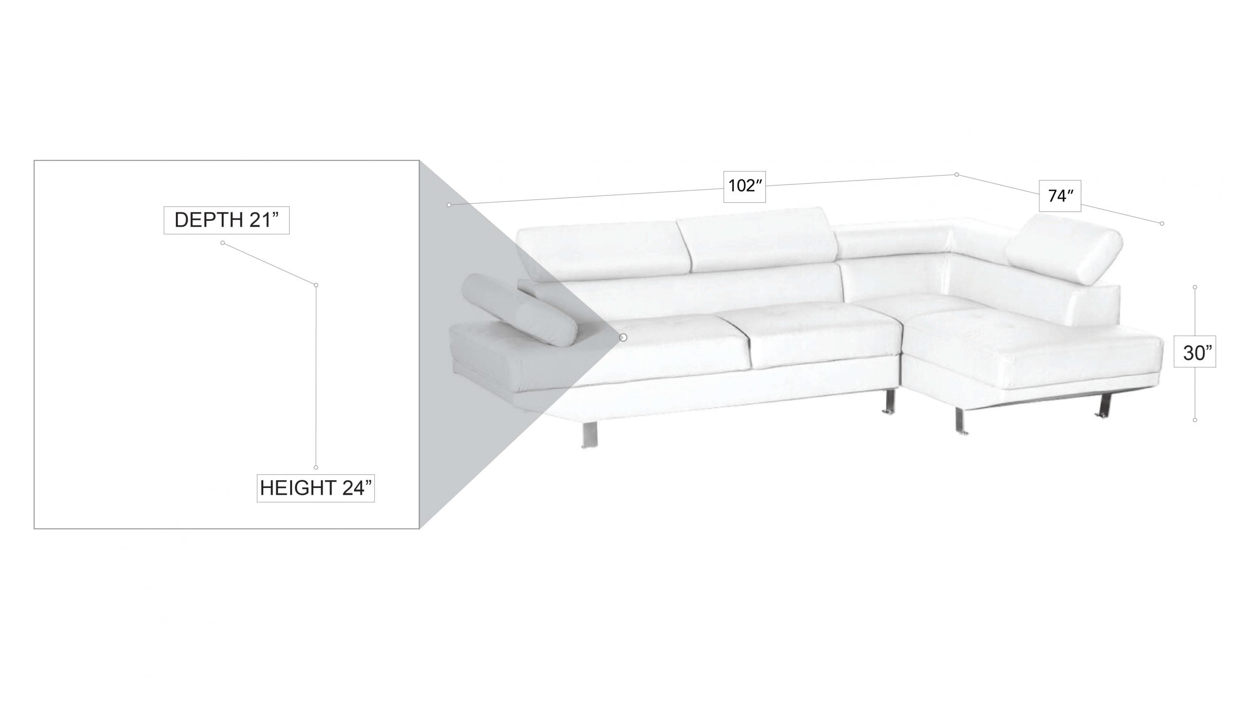 Mykonos Grey Left XL