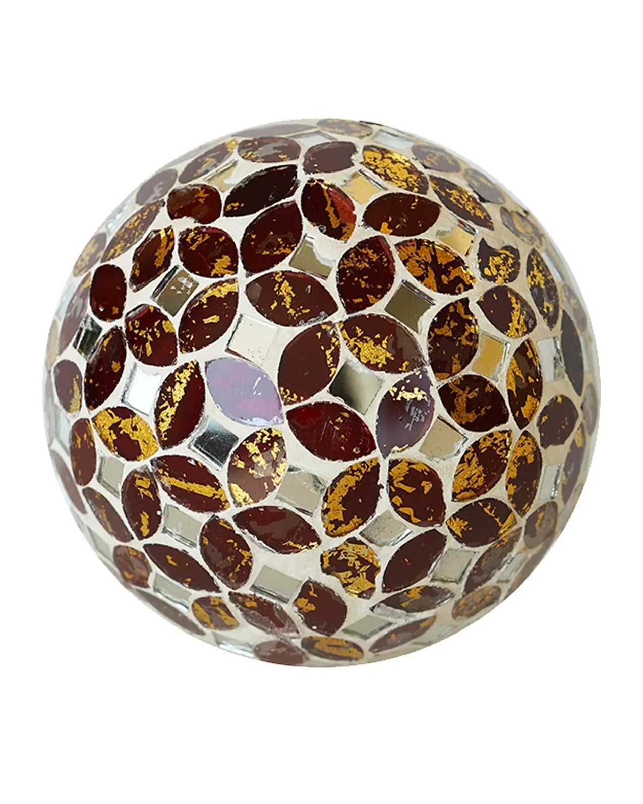 Burgundy/Gold Mosaic Orb