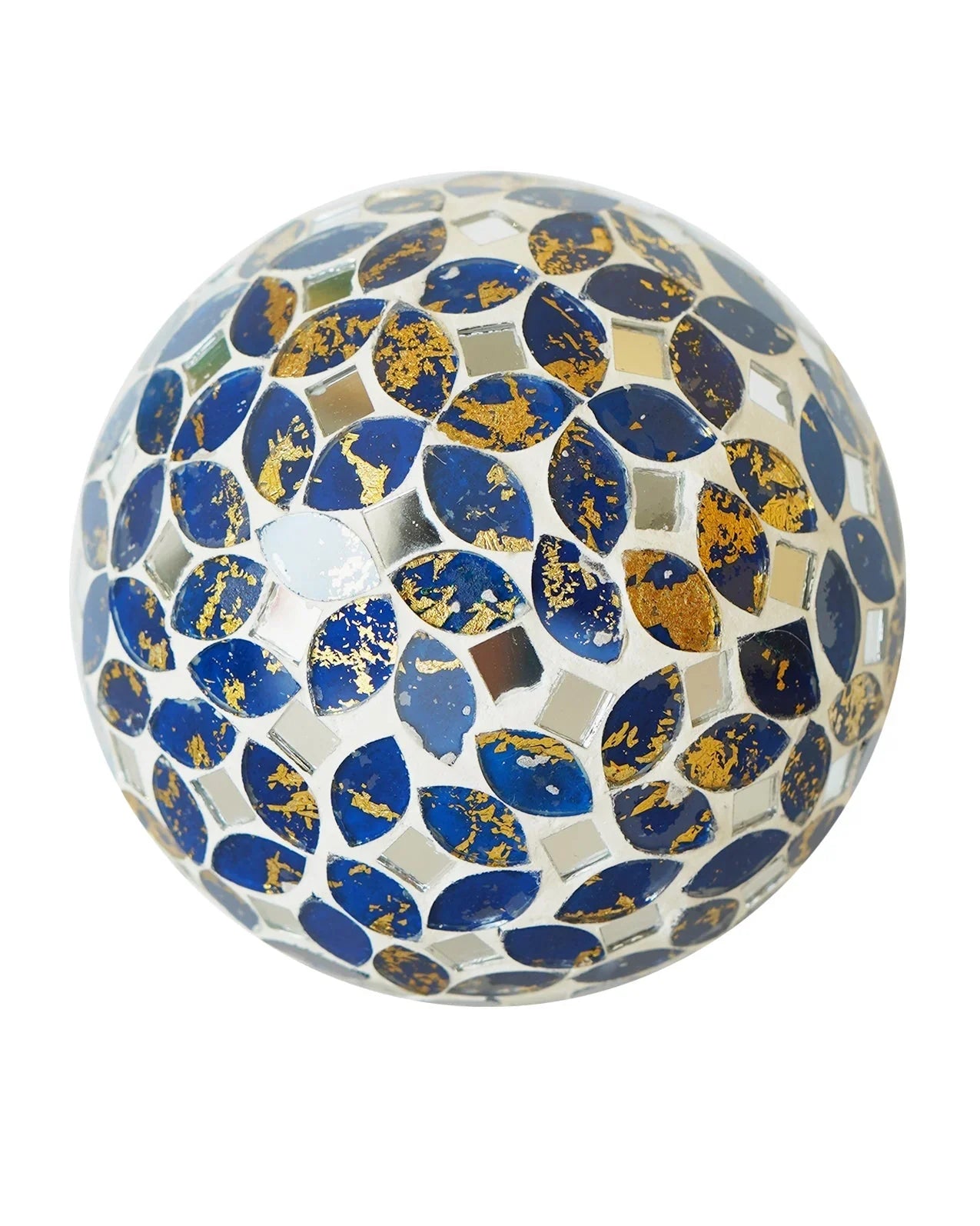 Blue/Gold Mosaic Orb