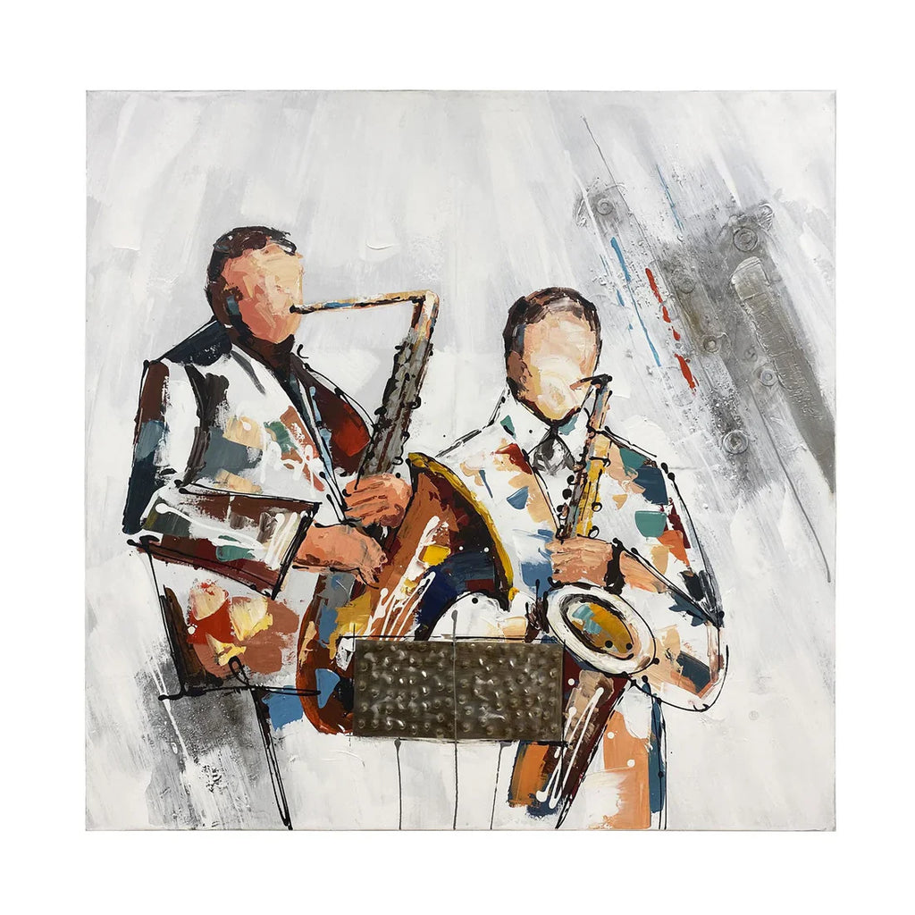 SH-171168 MUSICIANS Aluminum Canvas 1