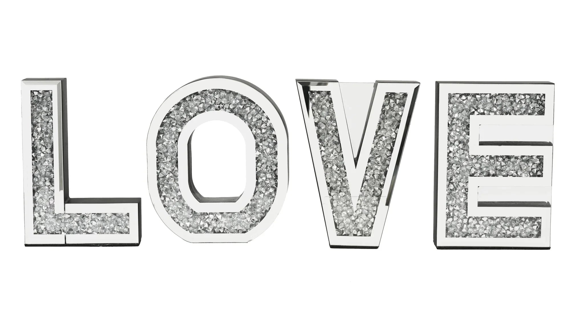 4PC LOVE Mirror Letters Sign Decor
