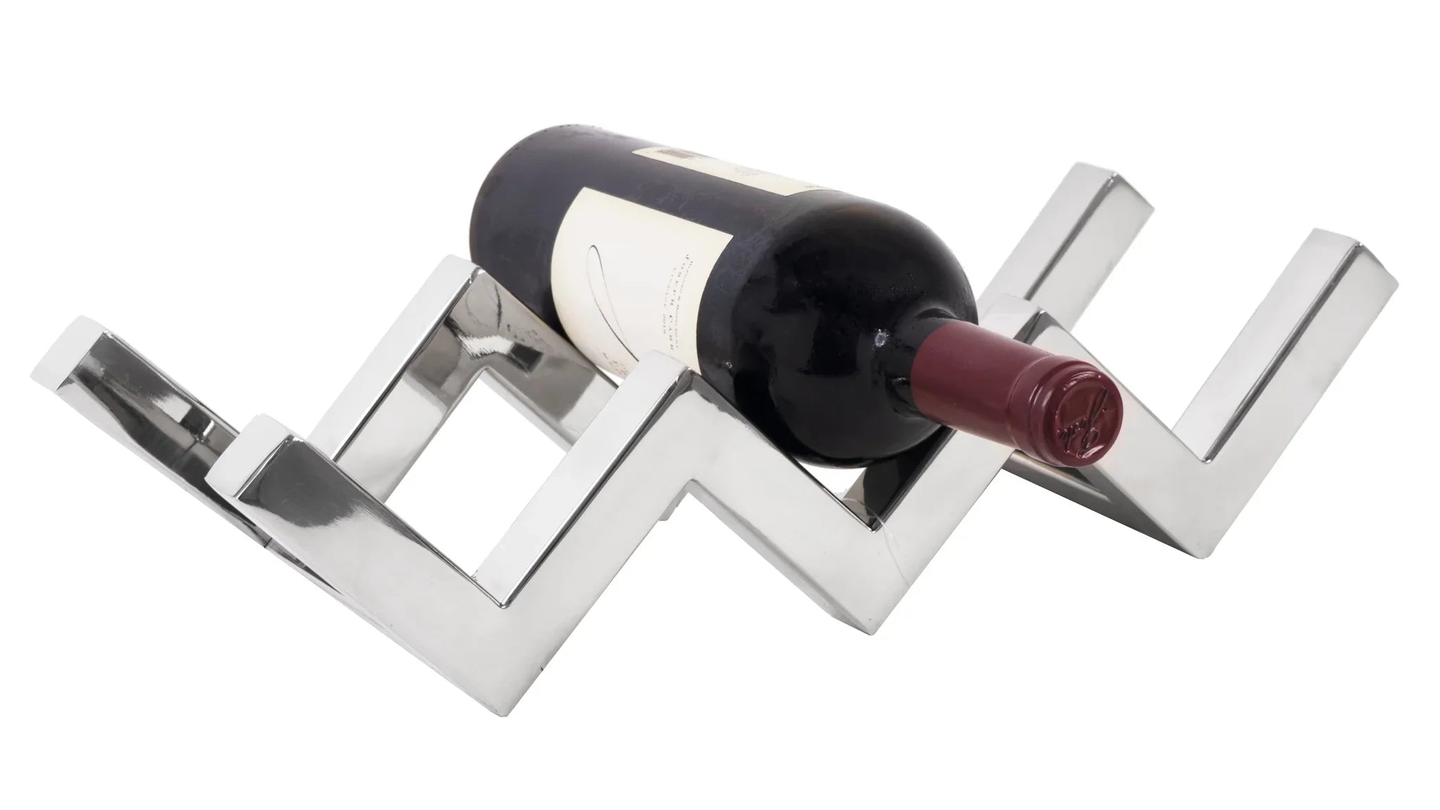 3 Bottle Stainless Steel Tabletop Wine Rack.