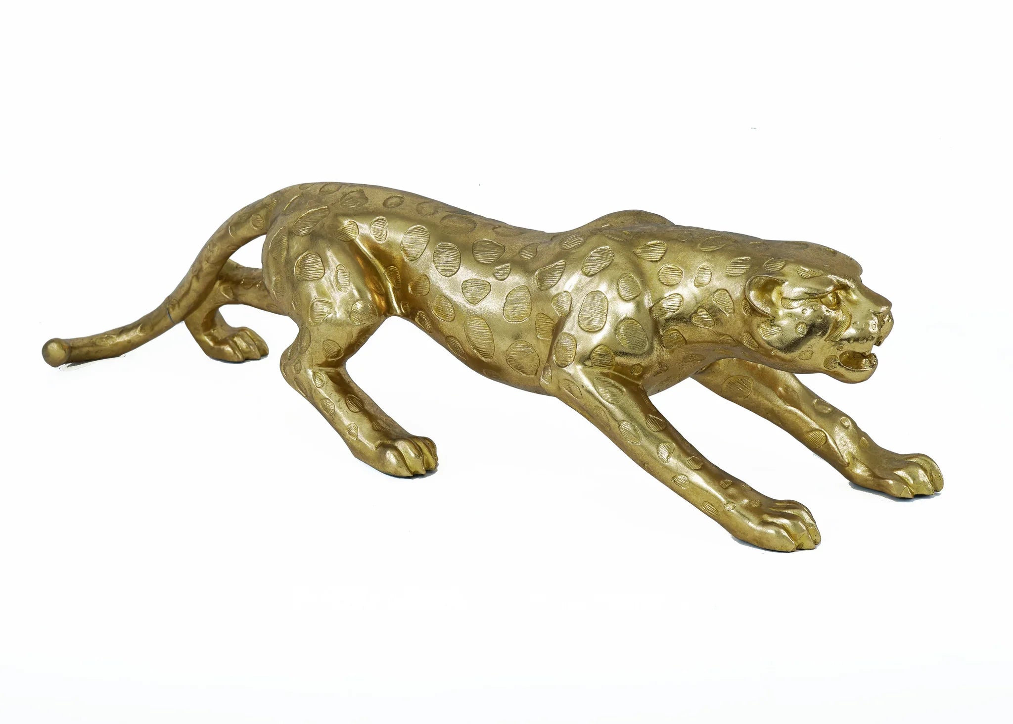 Gold Leopard Sculpture.