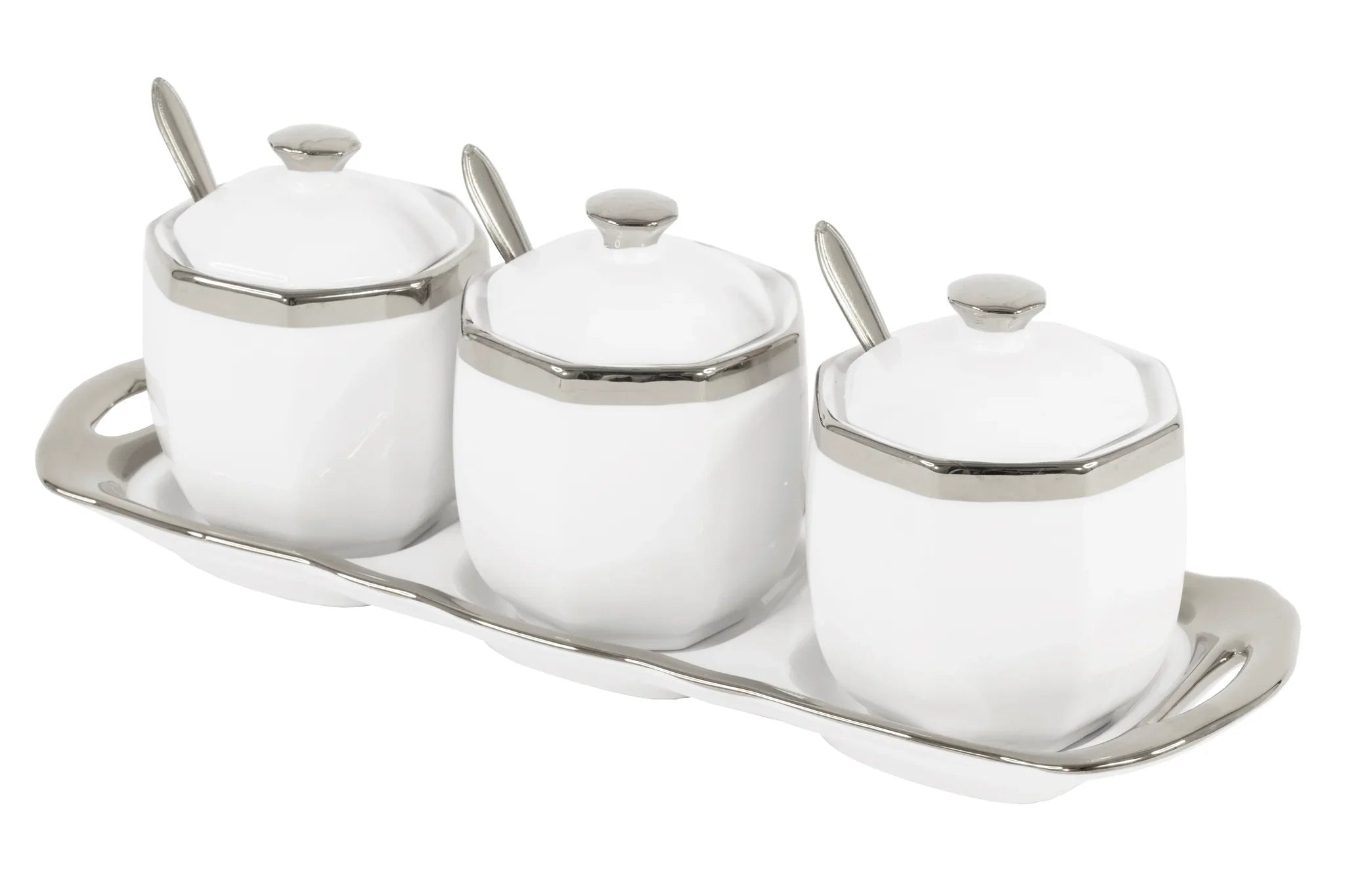 4pc Canister Set W/Spoons