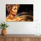 SU-82021 PEARLS Golden Glow Modern Acrylic Wall Art 2