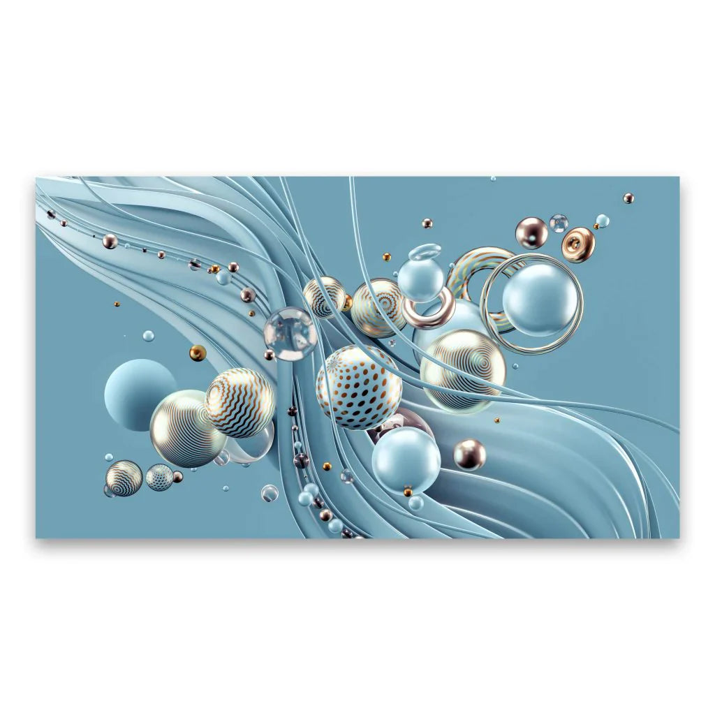 SULC-02 ODYSSEY Blue 3D Abstract Elements Modern Acrylic Wall Art 1