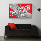 SULC-02 ODYSSEY Red 3D Abstract Elements Modern Acrylic Wall Art 2